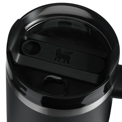 The Quencher H2.O FlowState™ Tumbler with Handle | 16 oz black